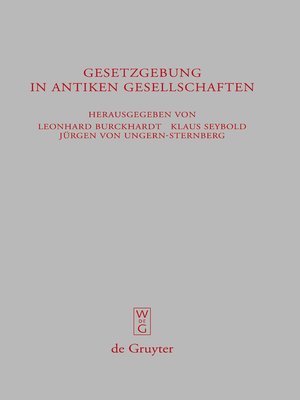 cover image of Gesetzgebung in antiken Gesellschaften